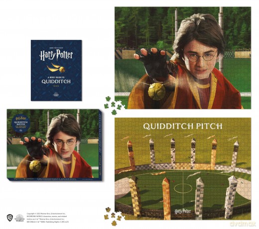 Harry Potter Quidditch Match 2-In-1 Double-Sided 1000-Piece Puzzle: 1000-pieces - Donald Lemke [KSIĄŻKA]