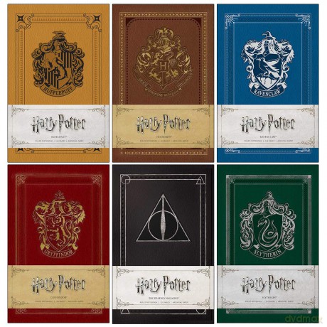 Harry Potter Ruled Notebook Collection 6 Books Set (Hufflepuff, Hogwarts, Ravenclaw, Gryffindor, The Deathly Hallows, Slytherin) - Insight Editions [KSIĄŻKA]