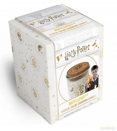 Harry Potter: Magical Colour-Changing Hufflepuff Candle (10 oz) (HP Colour-Change Candles) - Insight Editions [KSIĄŻKA]