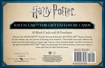 Harry Potter: Ravenclaw Crest Foil Gift Enclosure Cards: Set of 10 (Harry Potter Gift Note Cards) - Insight Editions [KSIĄŻKA]