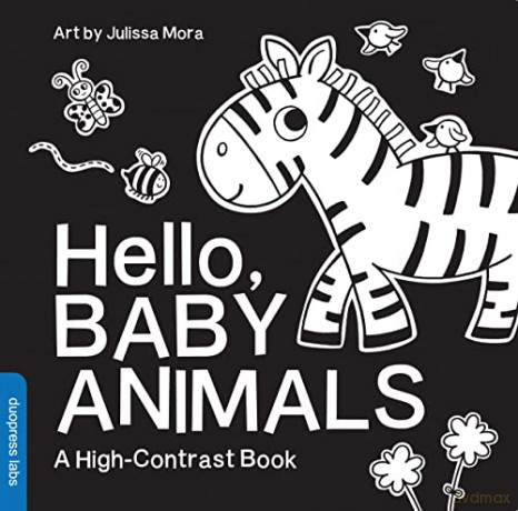Hello, Baby Animals: A Durable High-Contrast Black-and-White Board Book for Newborns and Babies (High-Contrast Books) - duopress [KSIĄŻKA]