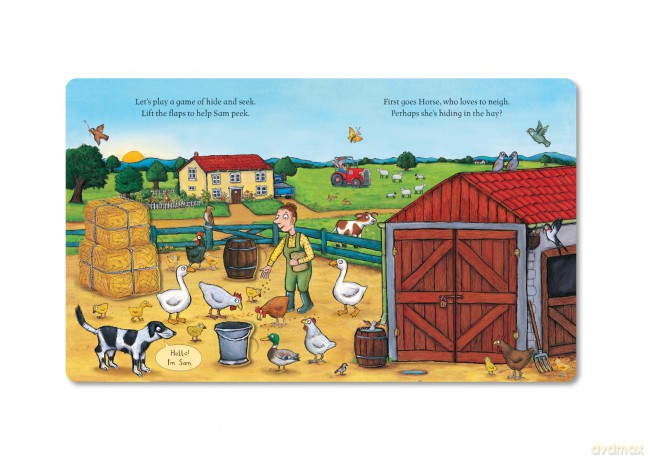 Hide and Seek On the Farm: A Lift-the-flap Book With Over 30 Flaps! (Campbell Axel Scheffler, 23) - Campbell Books [KSIĄŻKA]
