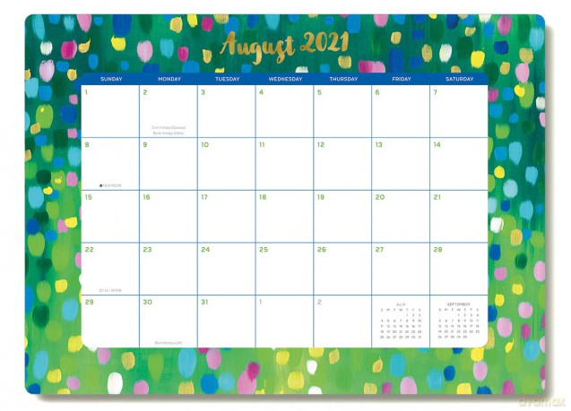 High Note 2021 Desk Pad Calendar Planner, Mindfulness 17-Month Desk Pad Planner, August 2020 - December 2021, 18.75 x 13.75 [KSIĄŻKA]