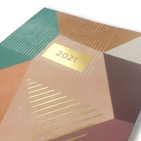 High Note 2021 Planner by Kate Aurelia, Peach Geometric 18-Month Softcover Planner, July 2020 - December 2021, 5.75 x 7.75 [KSIĄŻKA]