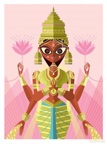 Hindu Deities Poster: 12 Removeable Prints - Sanjay Patel [KSIĄŻKA]