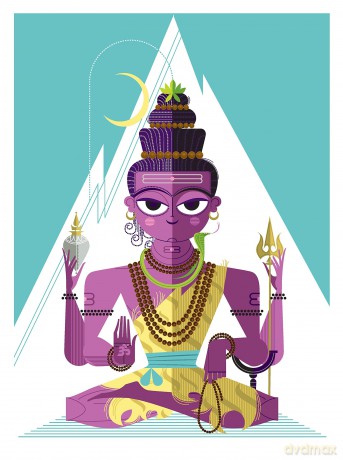 Hindu Deities Poster: 12 Removeable Prints - Sanjay Patel [KSIĄŻKA]