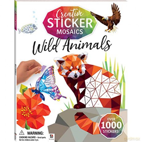 Hinkler - Creative Sticker Mosaics - Painting by Sticker - Mosaic Sticker Book for Adults - Creature Sticker Art (Wild Animals) Pty Ltd, Hinkler - Hinkler Pty Ltd [KSIĄŻKA]