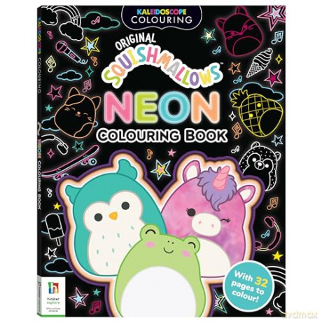Hinkler | Original Squishmallows Neon Colouring Book | 32 Page Colouring-in Book for Teens and Children | Arts and Crafts Gifts - Hinkler Pty Ltd [KSIĄŻKA]