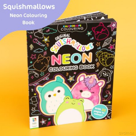 Hinkler | Original Squishmallows Neon Colouring Book | 32 Page Colouring-in Book for Teens and Children | Arts and Crafts Gifts - Hinkler Pty Ltd [KSIĄŻKA]
