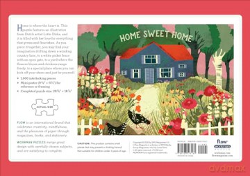 Home Sweet Home 1,000-Piece Puzzle: (Flow) for Adults Families Picture Quote Mindfulness Game Gift Jigsaw 26 3/8" x 18 7/8" - Irene Smit [KSIĄŻKA]