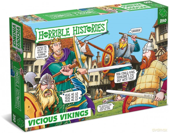 Horrible Histories PLG 7285 Vicious Vikings 250 Piece Puzzle from Paul Lamond Games, Green [PUZZLE]
