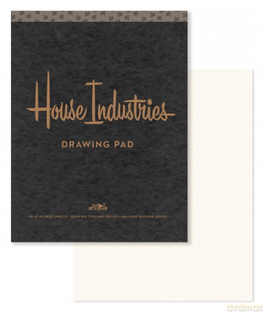 House Industries Sketch Paper (Stationery): 40 Acid-Free Sheets, Drawing Tips, Extra-Thick Backing Board - Monica Potts [KSIĄŻKA]