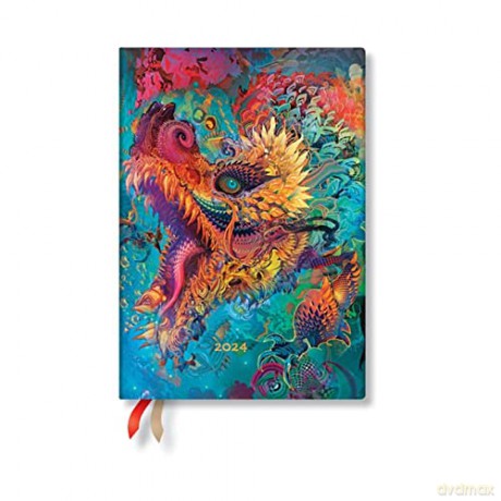 Humming Dragon (Android Jones Collection) Midi 12-month Dayplanner 2024 - Paperblanks [KALENDARZ]