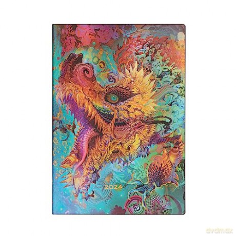 Humming Dragon (Android Jones Collection) Midi 12-month Dayplanner 2024 - Paperblanks [KALENDARZ]