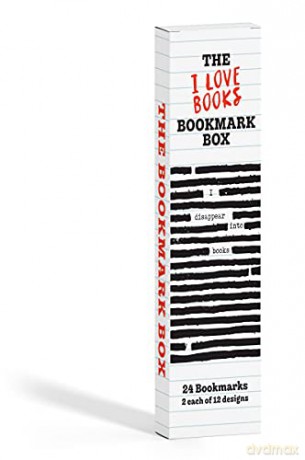 I Love Books Bookmark Box: 24 bookmarks - 2 each of 12 designs [KSIĄŻKA]