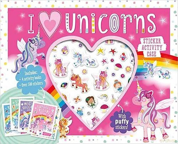 I Love Unicorns Sticker Activity Case (Box Sets) - Make Believe Ideas [KSIĄŻKA]