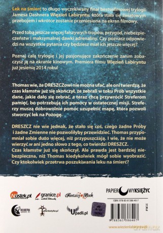 Lek Na Śmierć Tom 3Więzień Labiryntu - James Dashner [KSIĄŻKA]