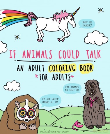 If Animals Could Talk: An Adult Coloring Book for Adults (Gift) - Carla Butwin [KSIĄŻKA]