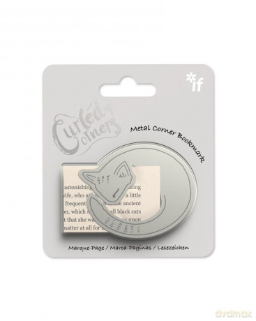 IF Curled Up Corner Metal Animal Bookmark - Cosy Cat, 36501 [KSIĄŻKA]