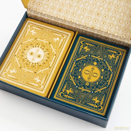 Illuminated Playing Card Set: Two Decks with Game Rules (The Illuminated Art Series) - Caitlin Keegan [KSIĄŻKA]