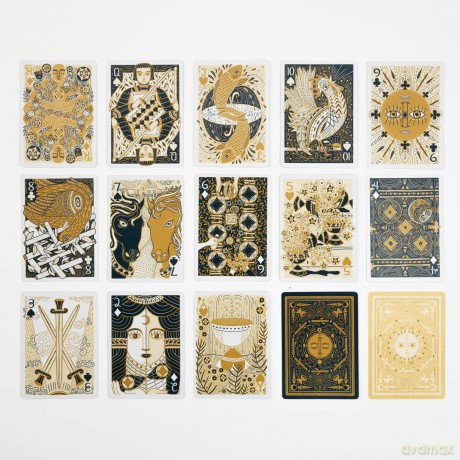 Illuminated Playing Card Set: Two Decks with Game Rules (The Illuminated Art Series) - Caitlin Keegan [KSIĄŻKA]