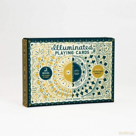 Illuminated Playing Card Set: Two Decks with Game Rules (The Illuminated Art Series) - Caitlin Keegan [KSIĄŻKA]