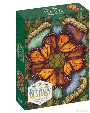 Illustrated Bestiary Puzzle: Monarch Butterfly (750 pieces) (Wild Wisdom) - Maia Toll [KSIĄŻKA]