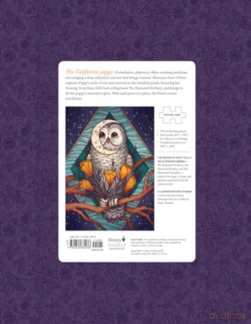 Illustrated Herbiary Puzzle: California Poppy (750 pieces) (Wild Wisdom) - Maia Toll [KSIĄŻKA]