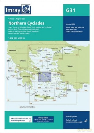 Imray Chart G31: Northern Cyclades (G Charts) - Imray [KSIĄŻKA]