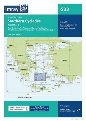 Imray Chart G33: Southern Cyclades (G Charts) - Imray [KSIĄŻKA]