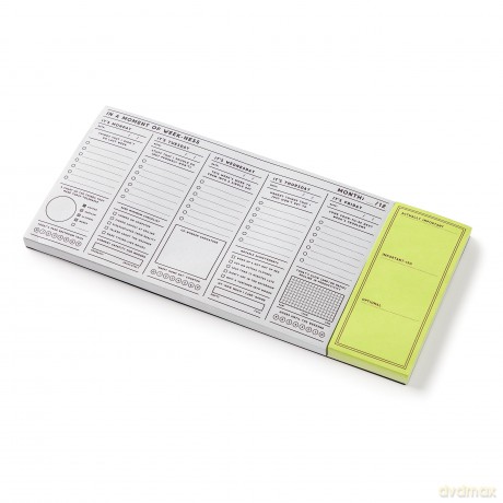 In a Moment of Weekness Weekly Planner Pad - Brass Monkey [KSIĄŻKA]