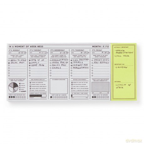In a Moment of Weekness Weekly Planner Pad - Brass Monkey [KSIĄŻKA]