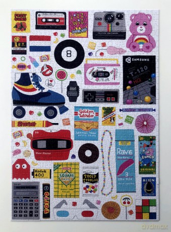 In the 80s 1000 Piece Jigsaw Puzzle for Adults | Premium 100% Recycled Board | 80s Retro 1000 Piece Puzzle for Adults | Retro Gifts | Happily Jigsaw Puzzles [PUZZLE]