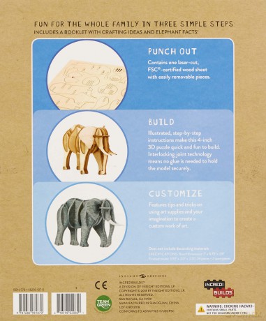 IncrediBuilds Animal Collection: Elephant - Insight Editions [KSIĄŻKA]