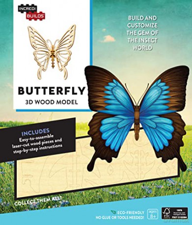 IncrediBuilds: Butterfly 3D Wood Model - Insight Editions [KSIĄŻKA]