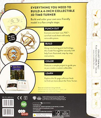 IncrediBuilds: Harry Potter: Time-Turner Book and 3D Wood Model - Incredibuilds [KSIĄŻKA]