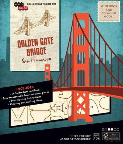 IncrediBuilds: San Francisco: Golden Gate Bridge Book and 3D Wood Model - Insight Editions [KSIĄŻKA]