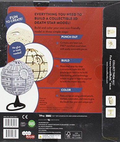 IncrediBuilds: Star Wars: Rogue One: Death Star 3D Wood Model and Book - Insight Editions [KSIĄŻKA]