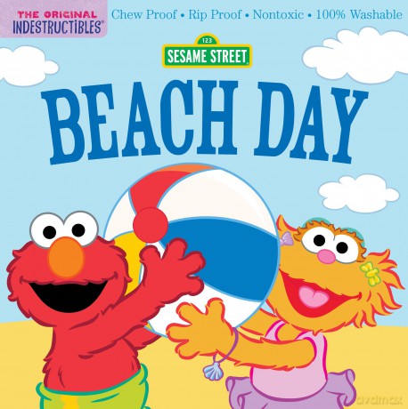 Indestructibles: Sesame Street: Beach Day: Chew Proof E Rip Proof E Nontoxic E 100% Washable (Book for Babies, Newborn Books, Safe to Chew) - Sesame Street [KSIĄŻKA]