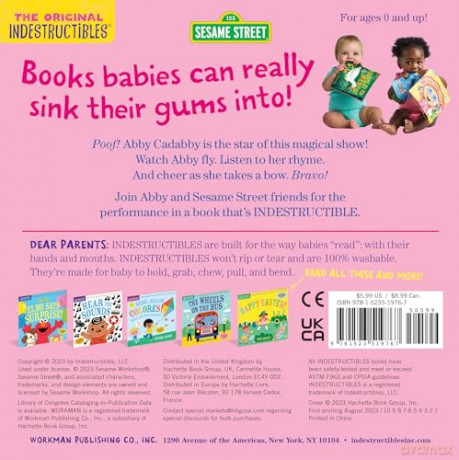 Indestructibles: Sesame Street: Starring Abby Cadabby!: Chew Proof E Rip Proof E Nontoxic E 100% Washable (Book for Babies, Newborn Books, Safe to Chew) - Sesame Street [KSIĄŻKA]