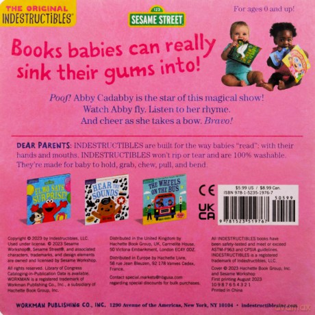 Indestructibles: Sesame Street: Starring Abby Cadabby!: Chew Proof E Rip Proof E Nontoxic E 100% Washable (Book for Babies, Newborn Books, Safe to Chew) - Sesame Street [KSIĄŻKA]