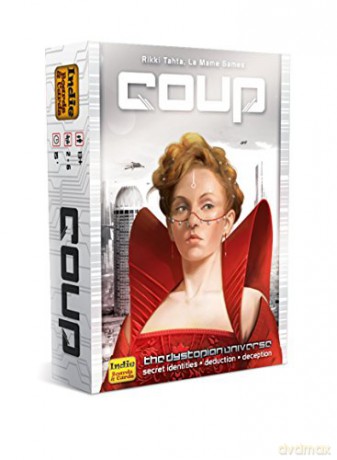 Indie Boards and Cards | Coup | Card Game | Ages 14+ | 2-6 Players | 15 Minute Playing Time [KSIĄŻKA]