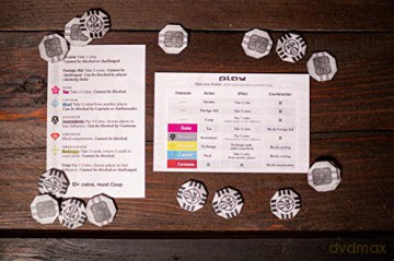 Indie Boards and Cards | Coup | Card Game | Ages 14+ | 2-6 Players | 15 Minute Playing Time [KSIĄŻKA]