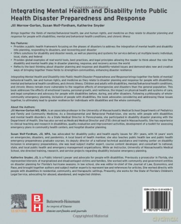 Integrating Mental Health and Disability Into Public Health Disaster Preparedness and Response - Jill Morrow-Gorton [KSIĄŻKA]