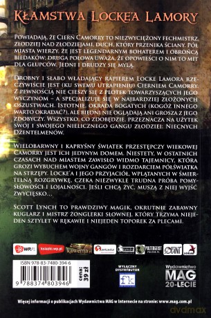 Niecni Dżentelmeni Kłamstwa Locke'a Lamory - Scott Lynch [KSIĄŻKA]
