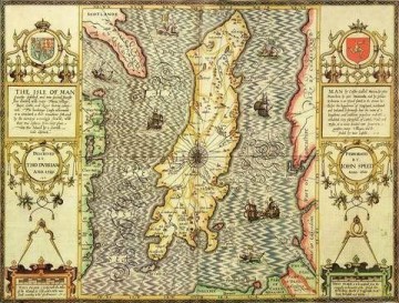 Isle of Man Historical Map 1000 Piece Jigsaw Puzzle (1610). Free print! [GRA]