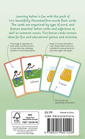Italian for Everyone Junior First Words Flash Cards - Dk [KSIĄŻKA]