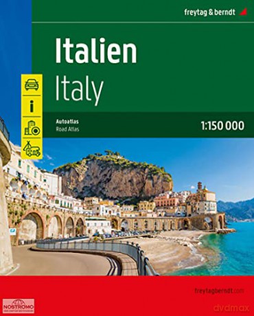 Italy Road Atlas (1:150,000): Spiralbindung, Camping- und Stellplätze, Freizeitinfos - Freytag Berndt [KSIĄŻKA]