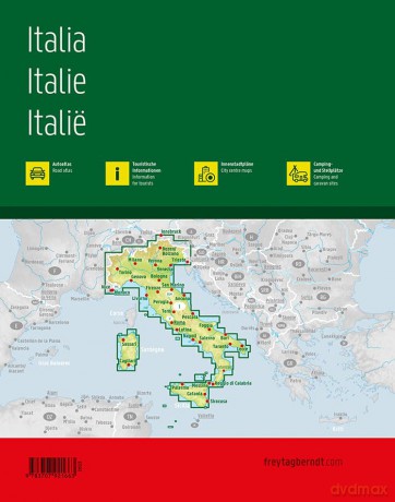 Italy Road Atlas (1:150,000): Spiralbindung, Camping- und Stellplätze, Freizeitinfos - Freytag Berndt [KSIĄŻKA]