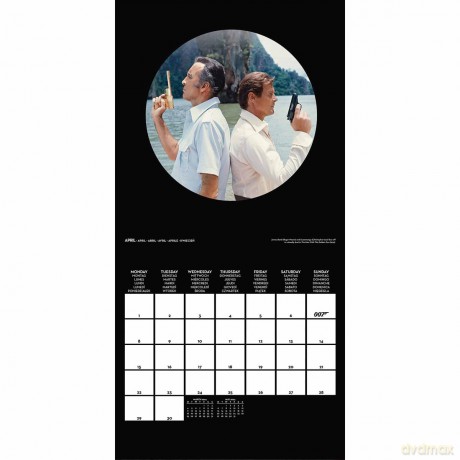 James Bond Calendar 2024 - Month to a View Planner 30cm x 30cm - Official Merchandise [KALENDARZ]